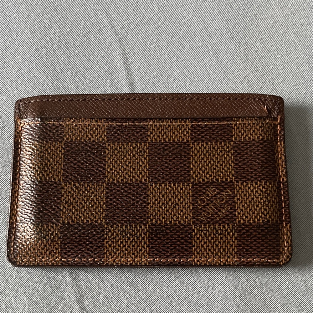 Louis Vuitton Damien Dark Brown Checkered Card Holder